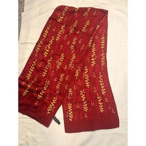 Vintage Echo Womens Rectangular Silk Scarf Floral Pattern